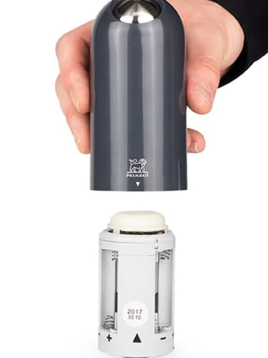 Peugeot Saveurs Alaska duo de moulins à poivre et à sel électriques en abs couleur quartz 17 cm -> Duos Et Combi 2 En 1 | Moulins À Sel Et Salières