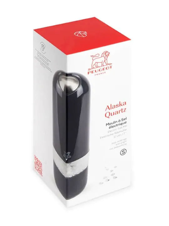 Peugeot Saveurs Alaska Moulin à sel électrique en abs gris quartz 17 cm -> Moulins À Sel Et Salières