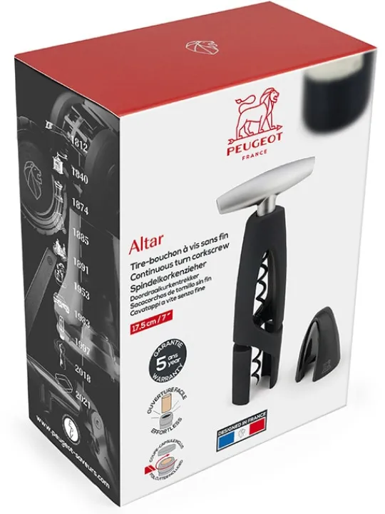 Peugeot Saveurs Altar Tire-bouchon à vis sans fin couleur avec coupe-capsule 17 cm - 7" -> Idées Cadeaux -50€ | Tire-bouchons