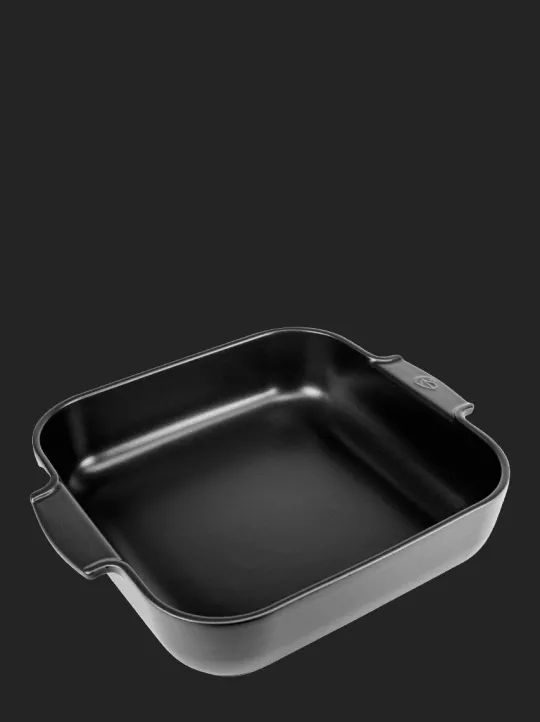 Peugeot Saveurs Appolia Plat four céramique carré noir satin 36 cm - 14.25in -> Idées Cadeaux -50€