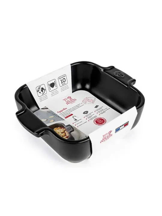 Peugeot Saveurs Appolia Plat four céramique individuel carré noir satin 18 cm -> Idées Cadeaux -50€ | Plats Individuels