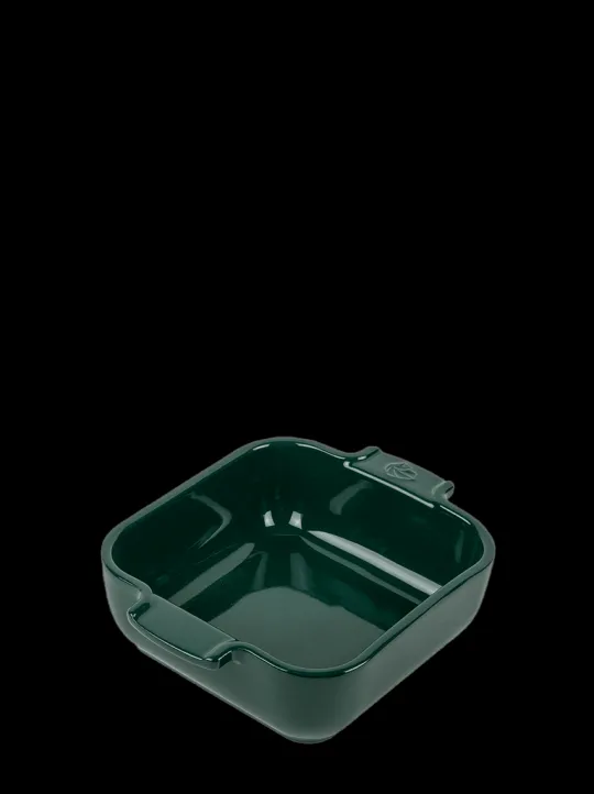 Peugeot Saveurs Appolia Plat four céramique individuel carré vert forêt 18 cm -> Plats Individuels