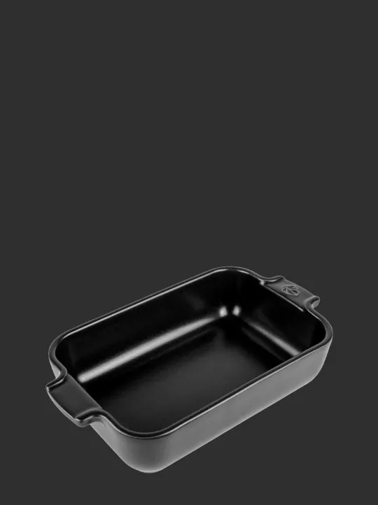 Peugeot Saveurs Appolia Plat four céramique individuel rectangle noir satin 22 cm -> Idées Cadeaux -50€ | Plats Individuels
