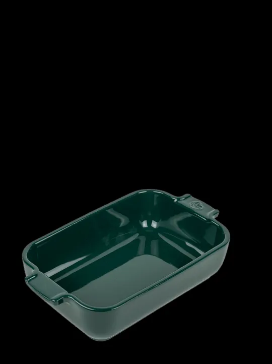 Peugeot Saveurs Appolia Plat four céramique individuel rectangle vert forêt 22 cm -> Plats Individuels