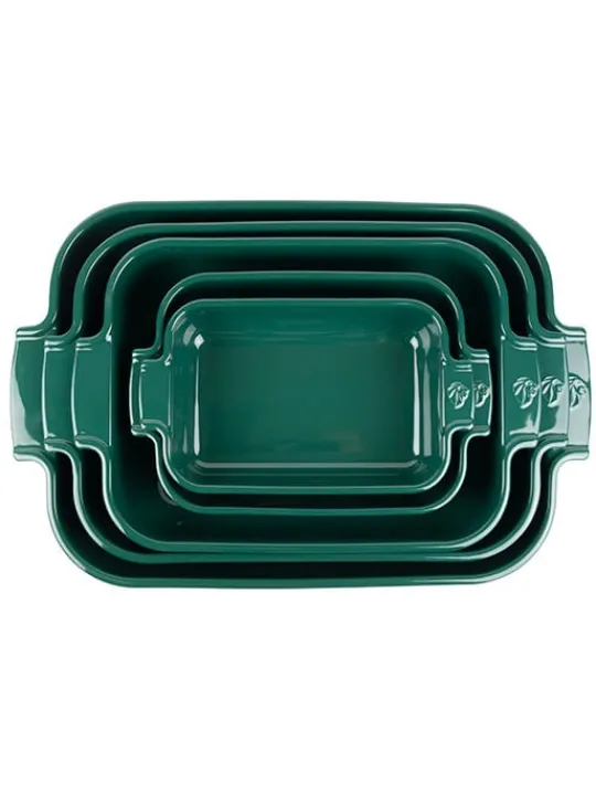 Peugeot Saveurs Appolia Plat four céramique individuel rectangle vert forêt 22 cm -> Plats Individuels