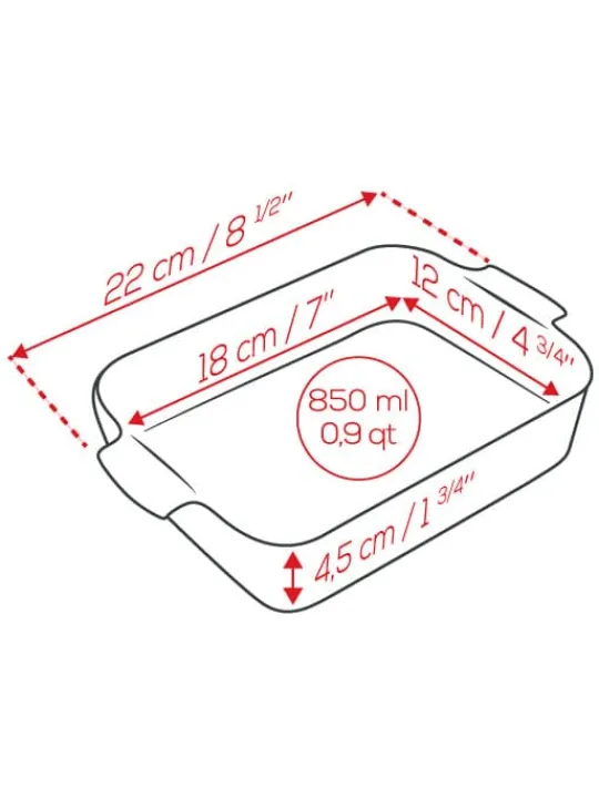 Peugeot Saveurs Appolia Plat four céramique individuel rectangulaire, , 22 cm - -> Idées Cadeaux -50€ | Plats Individuels