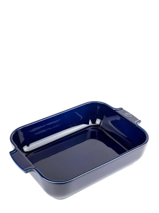 Peugeot Saveurs Appolia plat four céramique rectangle bleu profond 32 cm - 12,5" -> Envie De Couleurs