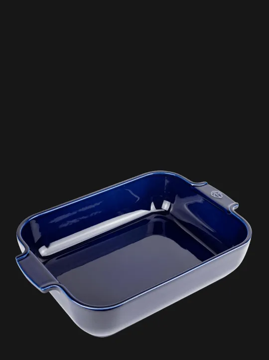 Peugeot Saveurs Appolia plat four céramique rectangle bleu profond 32 cm - 12,5" -> Envie De Couleurs