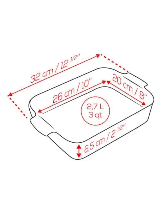 Peugeot Saveurs Appolia Plat four céramique rectangle safran 32 cm - 12.5in -> Envie De Couleurs