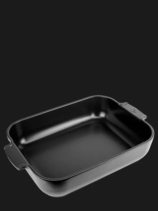 Peugeot Saveurs Appolia Plat four céramique rectangle noir satin 40 cm - 15.75in -> Idées Cadeaux -50€