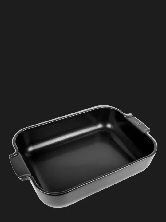 Peugeot Saveurs Appolia Plat four céramique rectangle noir satin 36 cm - 14.25in -> Idées Cadeaux -50€
