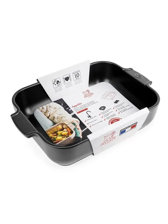 Peugeot Saveurs Appolia Plat four céramique rectangle noir satin 32 cm - 12.5in -> Idées Cadeaux -50€ | Envie De Couleurs