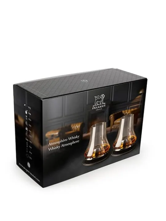 Peugeot Saveurs Atmosphère whisky 2 sets de dégustation whisky avec socles rafraichissants en coffret cadeau -> Envie De Design | Envie De Saveurs