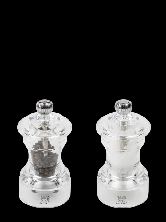 Peugeot Saveurs Bistro Duo de moulins à poivre et à sel manuels en acryl 10 cm - 4in -> Duos Et Combi 2 En 1 | Moulins À Poivre