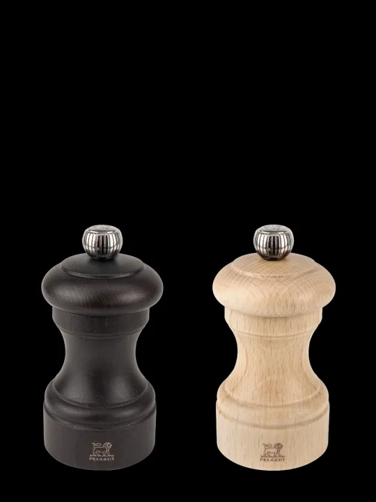 Peugeot Saveurs Bistro Duo de moulins à poivre et à sel manuels en bois couleur et naturel 10 cm -> Duos Et Combi 2 En 1 | Moulins À Sel Et Salières