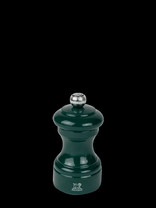 Peugeot Saveurs Bistro Moulin à poivre manuel en bois laqué, vert forêt, 10 cm - 4in. -> Envie De Couleurs | Moulins À Poivre