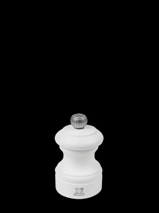 Peugeot Saveurs Bistro Moulin à sel manuel en bois, blanc, 8 cm - 3" -> Moulins À Sel Et Salières