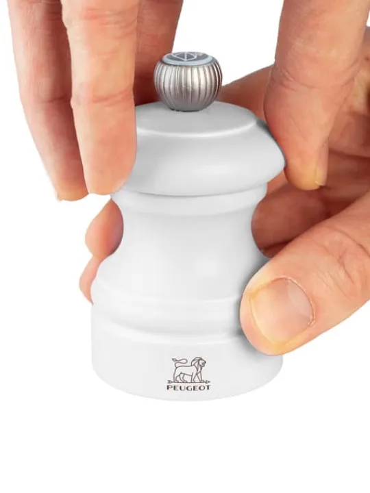 Peugeot Saveurs Bistro Moulin à sel manuel en bois, blanc, 8 cm - 3" -> Moulins À Sel Et Salières