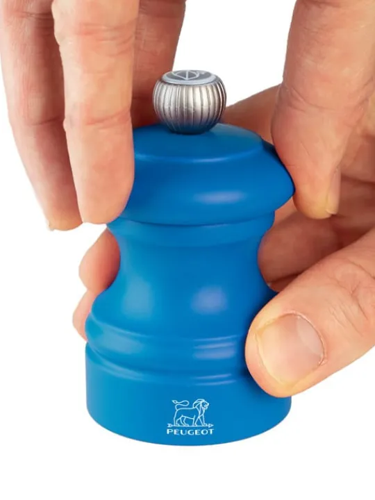 Peugeot Saveurs Bistro Moulin à sel manuel en bois, bleu pétrole, 8 cm - 3" -> Moulins À Sel Et Salières