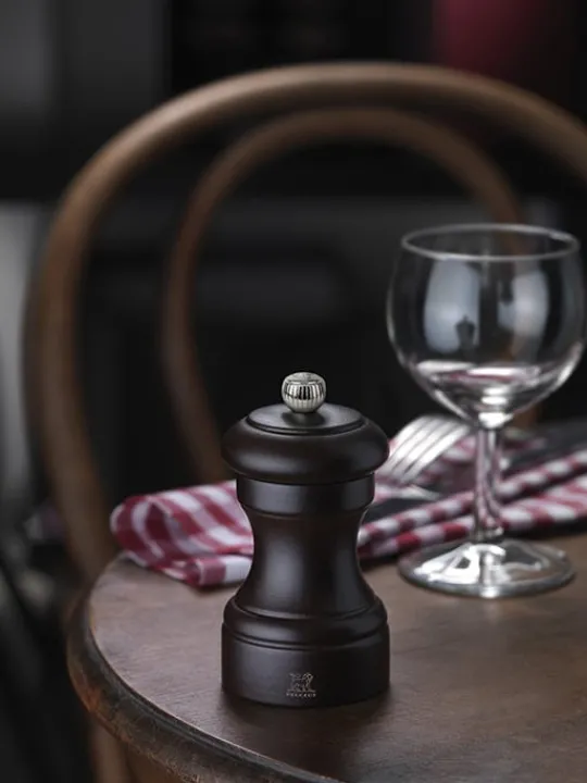 Peugeot Saveurs Bistro Moulin à sel manuel en bois couleur noir mat 10 cm -> Moulins À Sel Et Salières
