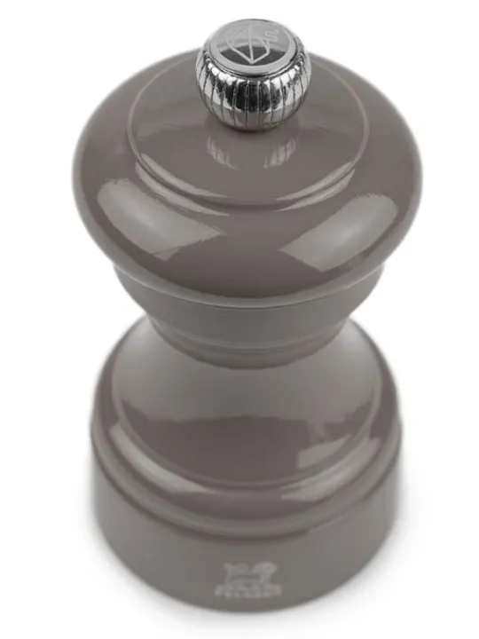 Peugeot Saveurs Bistro Moulin à sel manuel en bois laqué, gris taupe, 10 cm - 4in. -> Moulins À Sel Et Salières