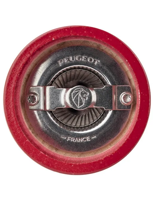 Peugeot Saveurs Bistro Moulin à sel manuel en bois laqué, rouge passion, 10 cm - 4" -> Envie De Couleurs | Moulins À Sel Et Salières