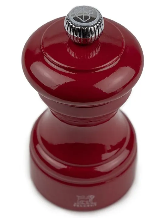 Peugeot Saveurs Bistro Moulin à sel manuel en bois laqué, rouge passion, 10 cm - 4" -> Envie De Couleurs | Moulins À Sel Et Salières
