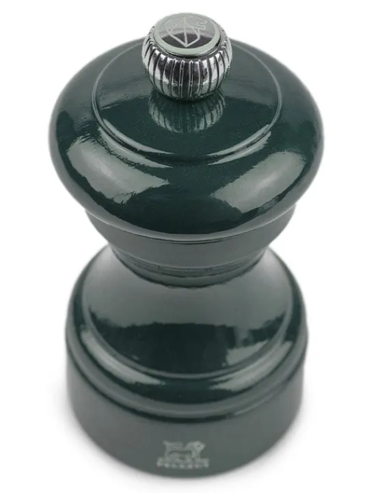 Peugeot Saveurs Bistro Moulin à sel manuel en bois laqué, vert forêt, 10 cm - 4in. -> Moulins À Sel Et Salières
