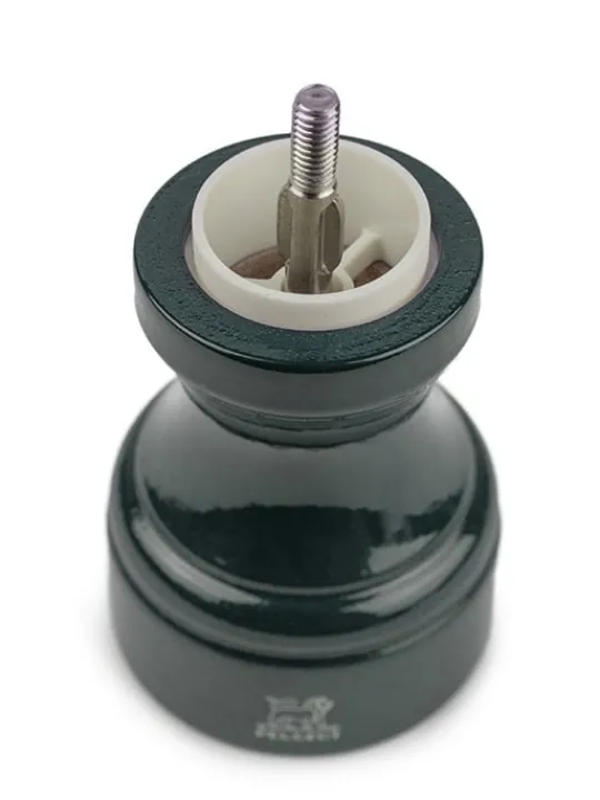 Peugeot Saveurs Bistro Moulin à sel manuel en bois laqué, vert forêt, 10 cm - 4in. -> Moulins À Sel Et Salières