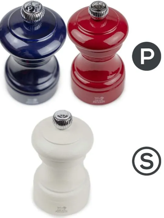 Peugeot Saveurs Bistro trio france Trio 2 moulins poivre et 1 moulin sel, manuels en bois, bleu, blanc et rouge, 10 cm -> Coffrets Cadeaux | Duos Et Combi 2 En 1
