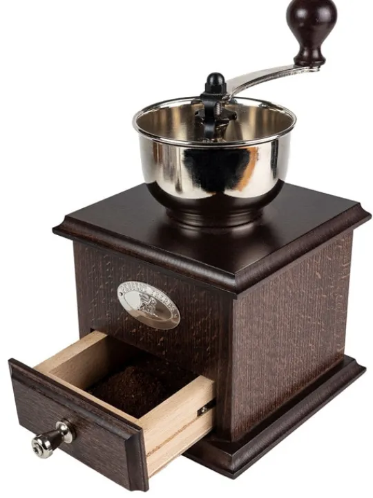 Peugeot Saveurs Brésil Moulin à café manuel en bois couleur chocolat 21 cm -> Moulins À Café