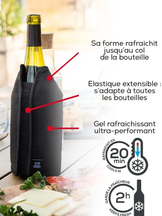 Peugeot Saveurs Bubbles Coffret cadeau - rafraichisseur frizz gris et bouchon à champagne line carbone -> Coffrets Cadeaux | Accessoires Vin Et Champagne