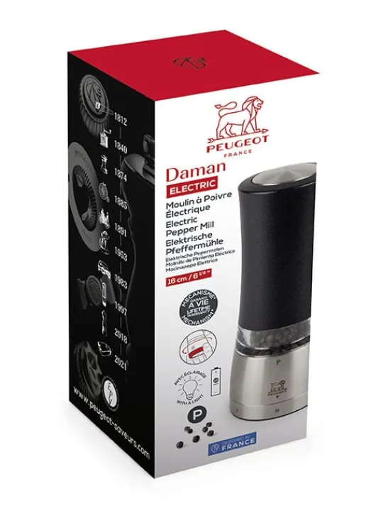Peugeot Saveurs Daman electrique Moulin à poivre électrique u'select, noir irisé, 16 cm - 6,25in. -> Idées Cadeaux -100€ | Envie De Design