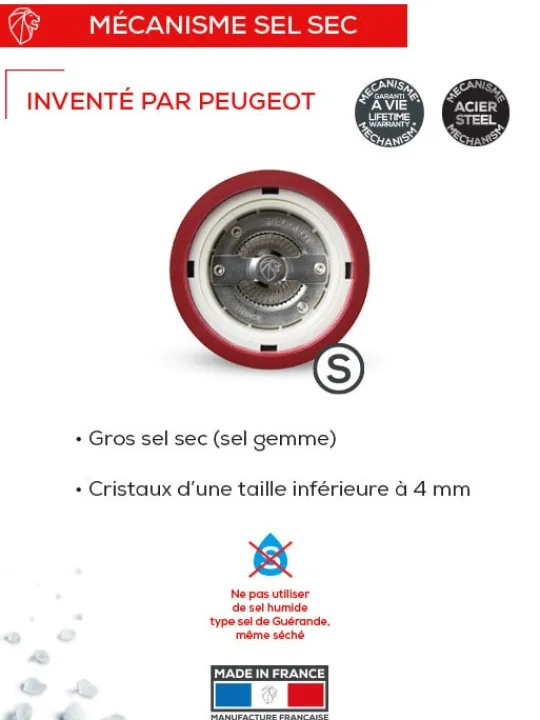 Peugeot Saveurs Daman electrique Moulin à sel électrique u'select, noir irisé, 16 cm - 6,25in. -> Idées Cadeaux -100€ | Envie De Design