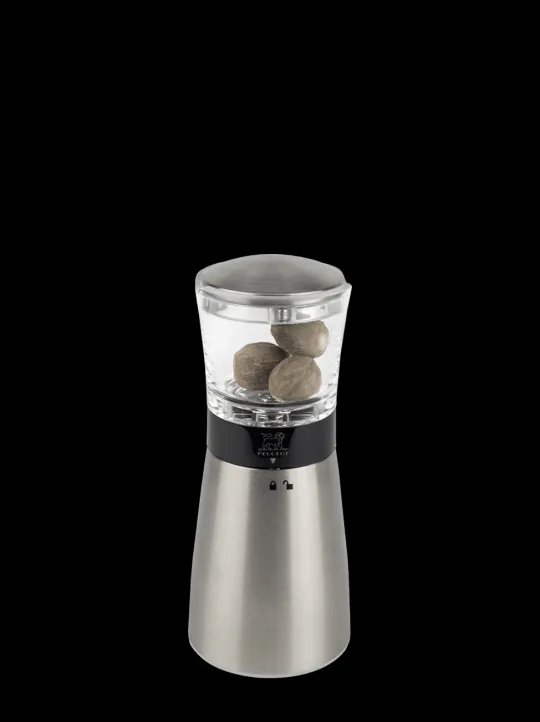 Peugeot Saveurs Daman Moulin à muscade manuel en inox et acryl 15 cm -> Envie De Design | Envie De Saveurs