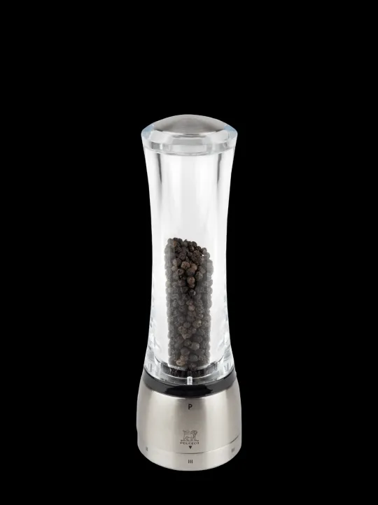 Peugeot Saveurs Daman Moulin à poivre manuel en acryl et inox u'select 21 cm -> Idées Cadeaux -100€ | Envie De Design