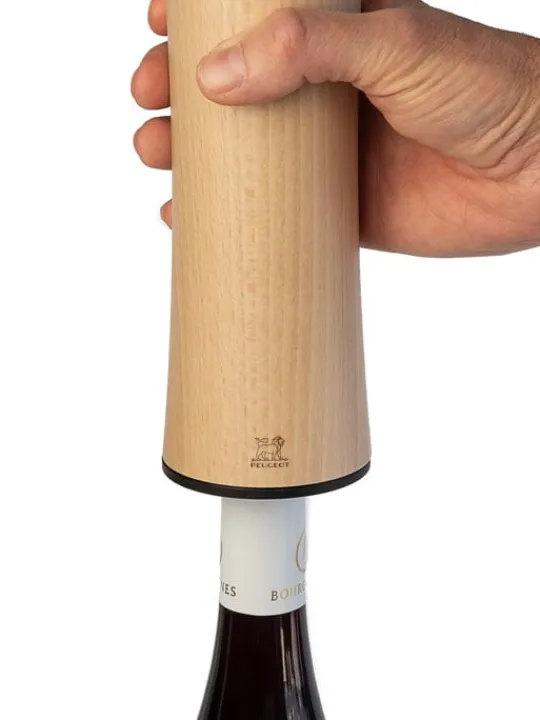 Peugeot Saveurs Elis reverse Tire-bouchon électrique rechargeable en bois tout automatique, naturel, 21 cm - 8" -> Envie De Design | Tire-bouchons