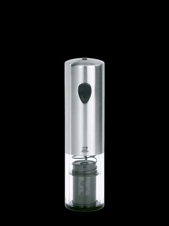 Peugeot Saveurs Elis Tire-bouchon électrique à batteries rechargeables en inox 20 cm -> Idées Cadeaux -100€ | Envie De Design