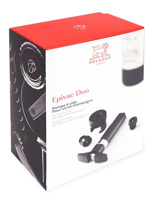 Peugeot Saveurs Epivac duo pompe à vide conservateur de vins tranquilles et effervescents -> Idées Cadeaux -50€ | Accessoires Vin Et Champagne