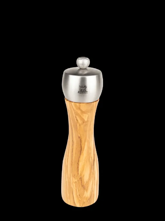 Peugeot Saveurs Fidji Moulin à sel manuel en bois d' et inox 20 cm -> Moulins À Sel Et Salières