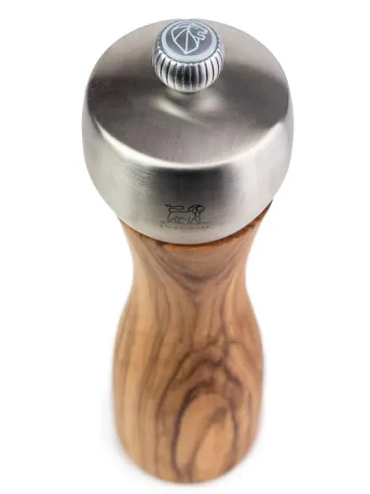 Peugeot Saveurs Fidji moulin à sel manuel en bois d' et inox 15cm -> Moulins À Sel Et Salières
