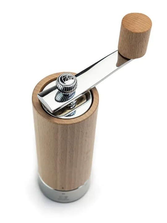 Peugeot Saveurs Isen Moulin à sel à manivelle en bois et inox, naturel, u'select, 18 cm - 7" -> Envie De Design | Envie De Saveurs