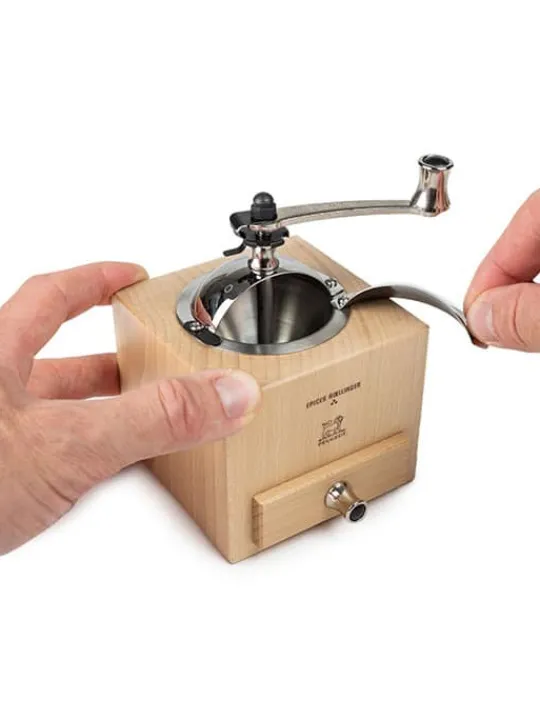 Peugeot Saveurs Le moulin d'olivier roellinger Moulin à poivre manuel en bois avec manivelle, , 13 cm - 5in -> Idées Cadeaux -100€ | Envie De Saveurs