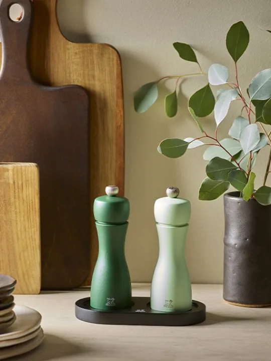 Peugeot Saveurs Linéa Plateau pour deux moulins, bambou, mat -> Idées Cadeaux -50€ | Accessoires Moulins