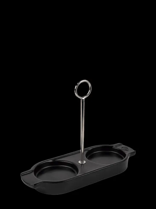 Peugeot Saveurs Linéa Plateau pour deux moulins, céramique, satin black -> Idées Cadeaux -50€ | Plateaux