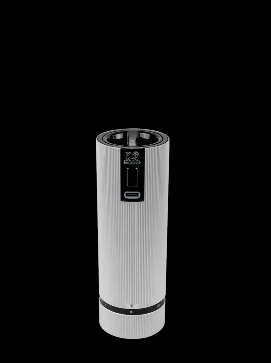 Peugeot Saveurs Line electrique Moulin à sel électrique rechargeable u'select, batterie lithium-ion, aluminium, 15 cm - 6in. -> Idées Cadeaux -100€ | Envie De Design