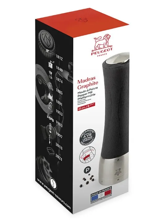Peugeot Saveurs Madras Moulin à poivre manuel en bois et inox, u'select, , 21 cm- 8" -> Moulins À Poivre
