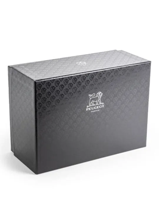 Peugeot Saveurs Maestro Bar à poivres - moulin à poivre u'select accompagné de 3 grands crus de poivres, de 3 réservoirs interchangeables, gris roche -> Coffrets Cadeaux | Envie De Design