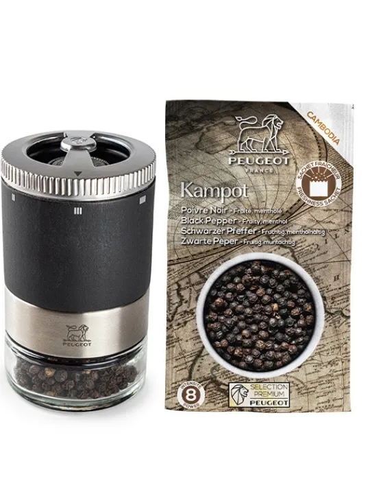 Peugeot Saveurs Maestro Moulin à poivre manuel u'select en bois avec réservoir interchangeable, , 11 cm - 4in -> Idées Cadeaux -100€ | Envie De Saveurs