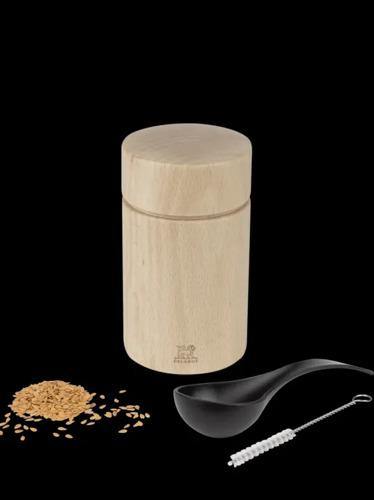 Peugeot Saveurs Naka moulin à graines de lin en bois naturel 11 cm - 4,5‘‘ -> Envie De Saveurs | Moulins Expert